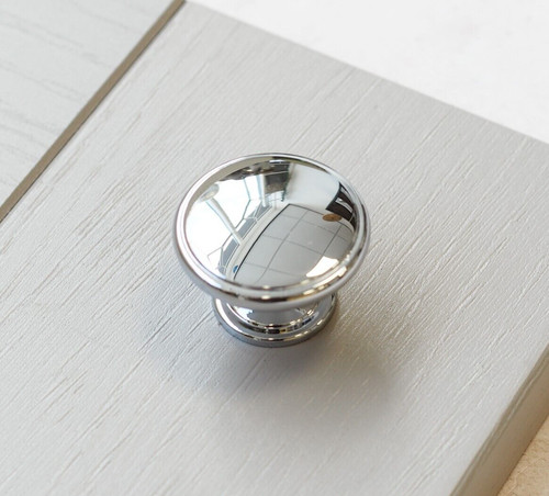 Chrome kitchen cupboard knob - chrome,