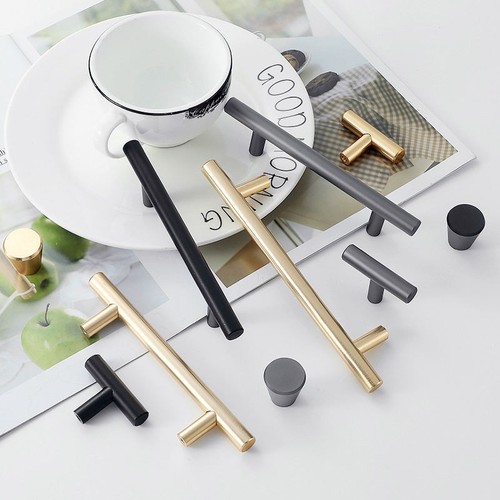 Black gold cupboard - gold, handles