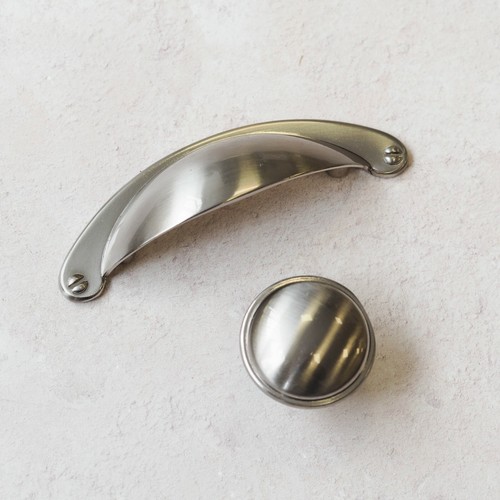 Nickel kitchen cupboard handle - cupboard,