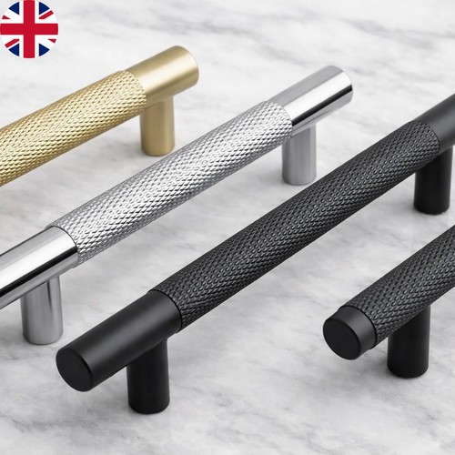Knurled bar cabinet handles - knurled, t
