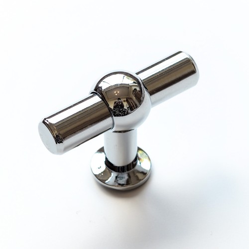 Chrome kitchen cupboard knob - chrome,