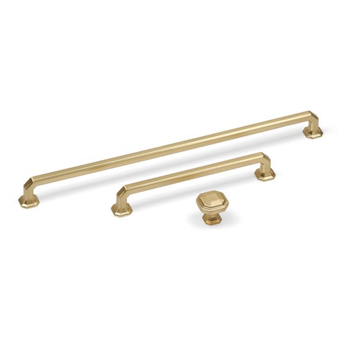 Brass octagon cabinet handles - octagon,