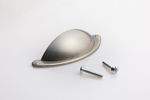 Brushed steel cup pull - steel,